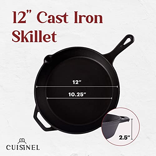 Cast Iron Skillet with Lid (12")