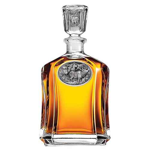Elk Decanter 24 OZ Whiskey Decanter for Liquor with Airtight Stopper