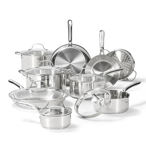 Gourmet 15 Piece Stainless Steel Pots and Pans Set