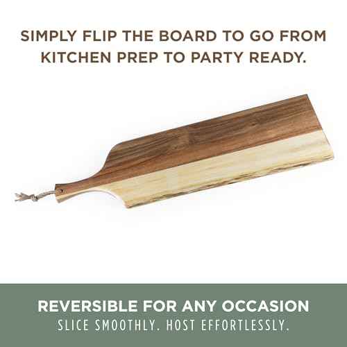 Artisan Set of 3 Acacia Charcuterie Board with Raw Wood Edge (3 Count)