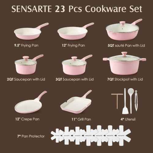 23 PCS Nonstick Ceramic Cookware Set