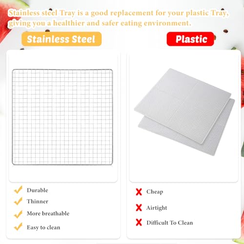 4 Pcs 13 x 12 Inches Dehydrator Trays Compatible with CP267 (4 Count)