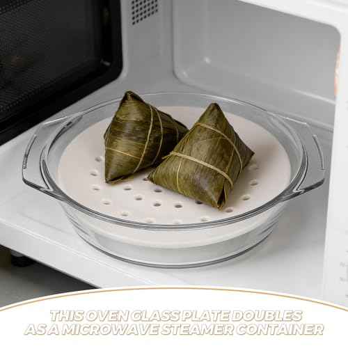 Microwave Steamer with Lid And Ceramic Steaming Tray
