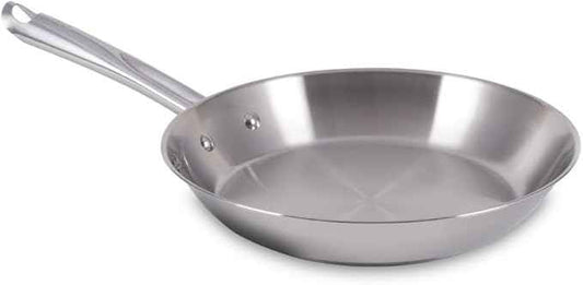 T-Fal Gourmet Stainless Steel Fry Pan 12.5 Inch Induction Compatible Skillet Pan, Fast and Even Heating, Oven Safe to 500F, Professional Grade Cookware for Home Chefs