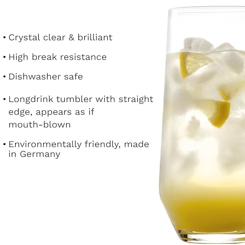 Longdrink Glasses Quatrophil Set of 6 (13.25 Count)
