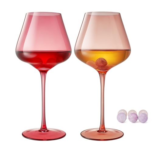 Romance Red & Pink Crystal Wine Glasses