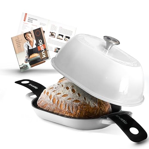 Enameled Cast Iron Dutch Oven for Professional Sourdough Bread Baking