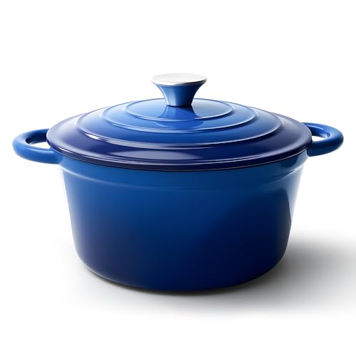 4.5 Quart Dutch Oven Pot with Lid (4.5 QT / Dark Blue)