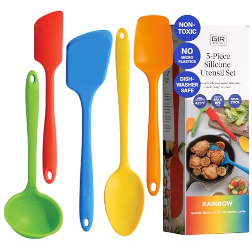 5 Piece Silicone Kitchen Utensils Set (Rainbow / 5 - Piece Set)