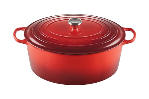 Enameled Cast Iron Oval Dutch Oven