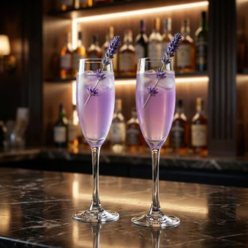 Voglia Nude 8.5 Ounce Champagne Glasses Set Of 6 Crystal Flute Glasses (6 Count)