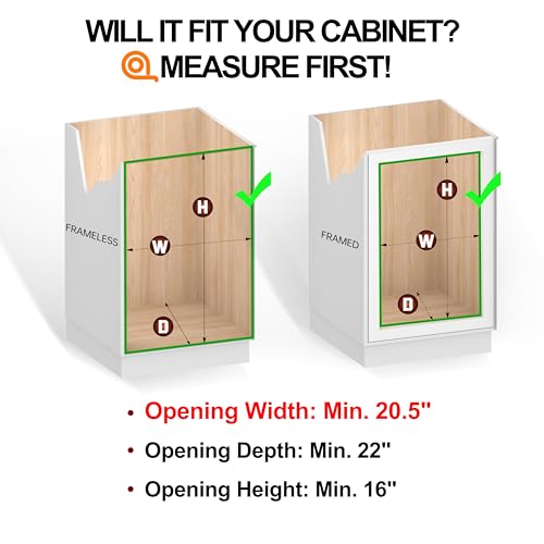 2 Tier Cabinet Pull Out Shelves (20 x 22 Inch)
