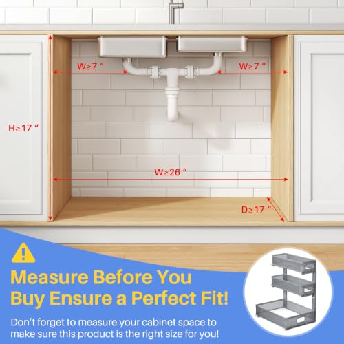 Under Sink Organizer (1-Pack / Gray)