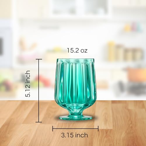 15oz Unbreakable Premium Drinking Glasses Set of 4