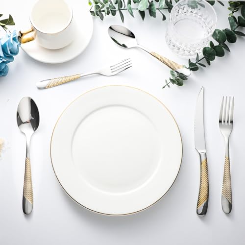 60 Piece Silverware Set Stainless Steel Flatware Sets for 12 (60 Count)
