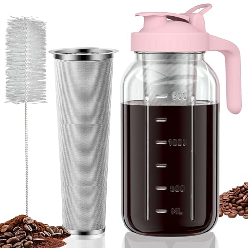Cold Brew Coffee Maker (64 Ounces / Pink)