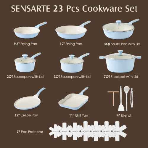 23 PCS Nonstick Ceramic Cookware Set