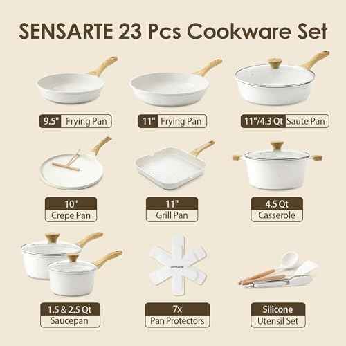 23 PCS Nonstick Ceramic Cookware Set
