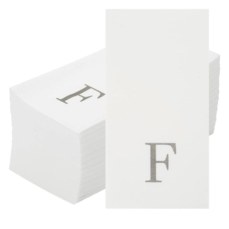 Silver F White Linen Feel Guest Towel Napkin (2000 Count)
