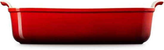 Le Creuset Stoneware Heritage Deep Rectangular Lasagna Dish, 6.75 qt., Cerise