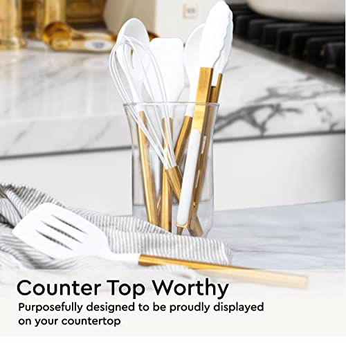 Gold Kitchen Utensils Set (White)