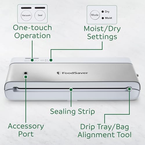 Compact Vacuum Sealer Machine with Airtight Bags and Roll