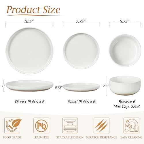 18 Piece Dinnerware Sets for 6