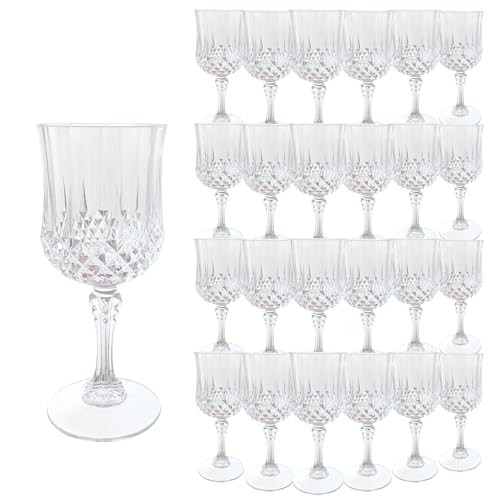 24Pack Plastic Wine Glasses (24 Count)