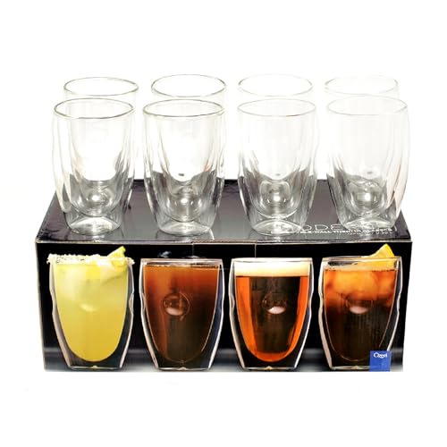 Moderna Artisan Series Double Wall 12 oz Beverage Glasses (12 Ounces)
