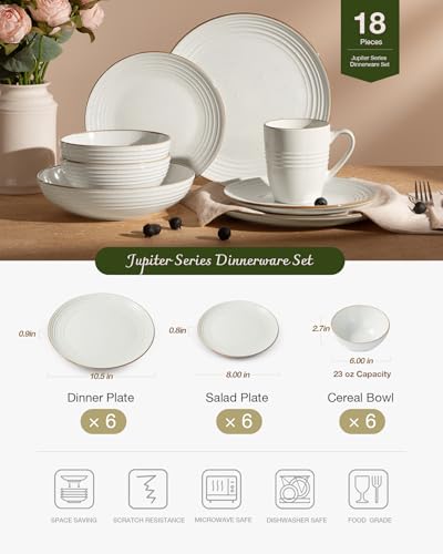 Jupiter Stoneware Dinnerware Sets (18 Count)
