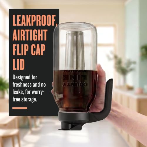 64oz Cold Brew Coffee Maker with Leak Proof Lid (64 oz / Black)