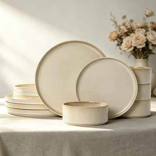 Stoneware Dinnerware Sets for 4 (12 Count)
