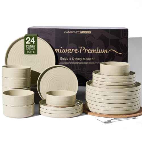 Stoneware Dinnerware Sets (24 Count)