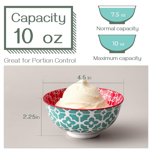 10 oz Small Bowls Set of 6 (Multicolor / 10 OZ)