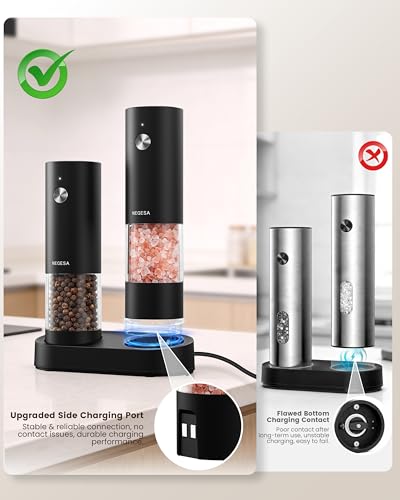 Electric Salt and Pepper Grinder Set (Black / Set)
