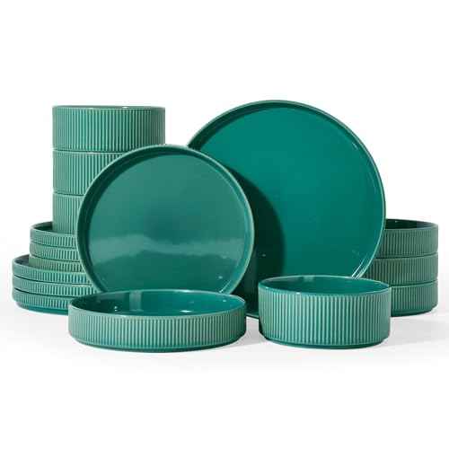 Star Stoneware Dinnerware Sets with Pasta Bowls (16 Count)