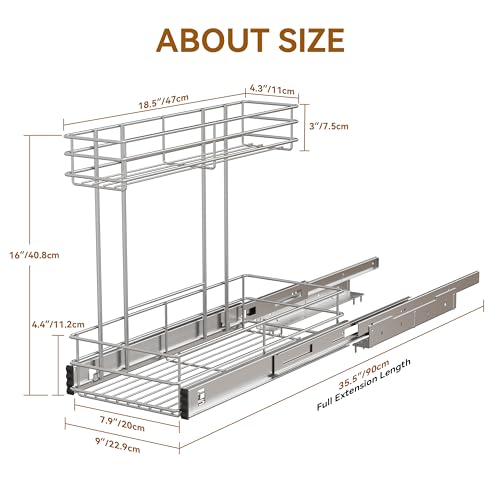 Under Sink Organizer 9" W X19 D (9"W X18.5"D)