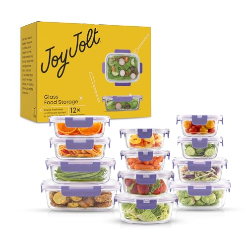 24pc Borosilicate Glass Storage Containers with Lids (Color Very Peri)