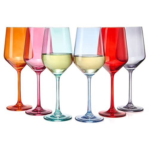 Colored Wine Glass Set (6 Count)
