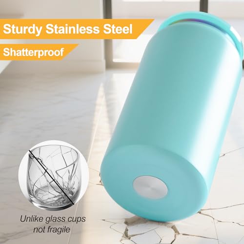 Stainless Steel Cups with Lids and Straws (Matte-Colored)
