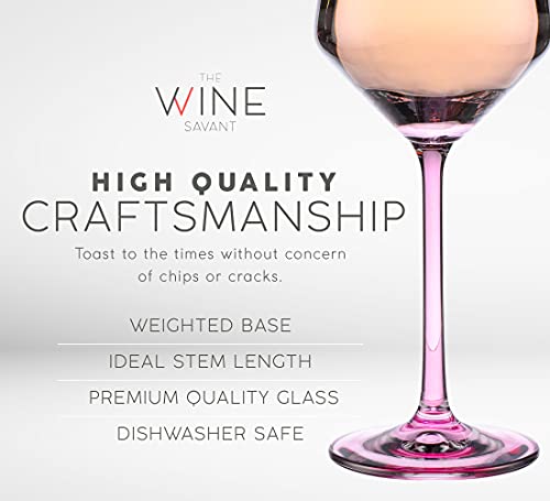 Colored Crystal Wine Glass Set of 6 (6 Count)