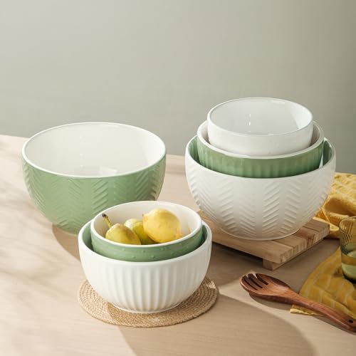Ceramic Mixing Bowls Set (White)