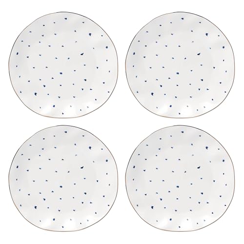 895696 Blue Bay Dots 4 (Dinner Plates, Dots, Set of 4)