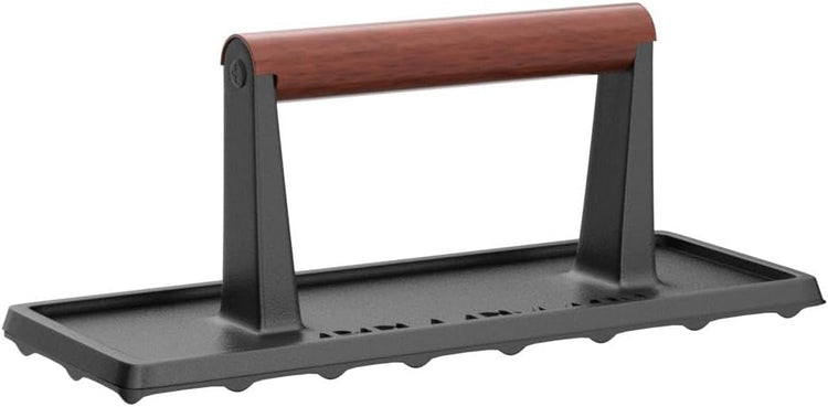 Bellemain Bacon Press Rectangle | Heavy-Duty Cast Iron Grill Press for Perfectly Seared Bacon, Steak & Sandwiches | Equalized Weight Distribution - Nestoria