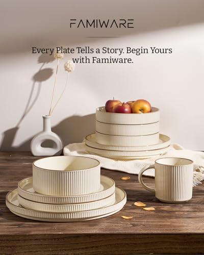 Stoneware Dinnerware Sets with Pasta Bowls (24 Count)