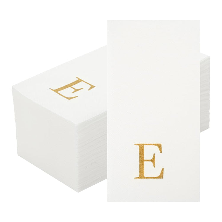 Paper Rectangle Gold Letter E Linen (2000 Count)
