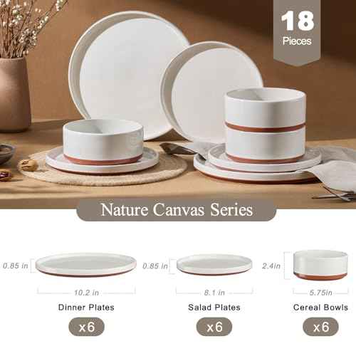 Stoneware Dinnerware Set Service for 6