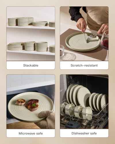Stoneware Dinnerware Sets (24 Count)