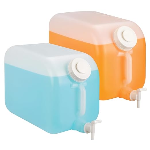 5 Gallon Plastic Dispenser Carboy with Spigot (2 Pack)