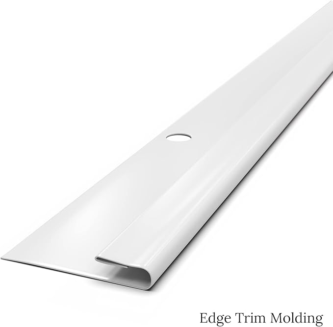 American Tin Ceilings Tin Backsplash [5-Pack with Trim Kit] in Pattern #19 and Bright White Satin Color 24" x 24" (20 Sq Ft) for Kitchens | Genuine Tin | Made in The USA | Model: kit-b-p19-wbs